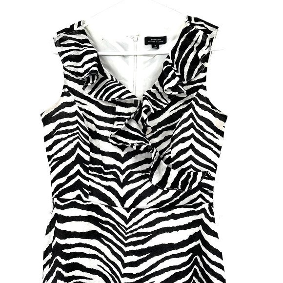 Tahari size 8‎ Zebra Print knee length dress - Picture 2 of 7